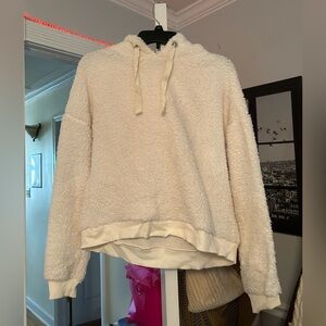 Fuzzy White Sweatshirt